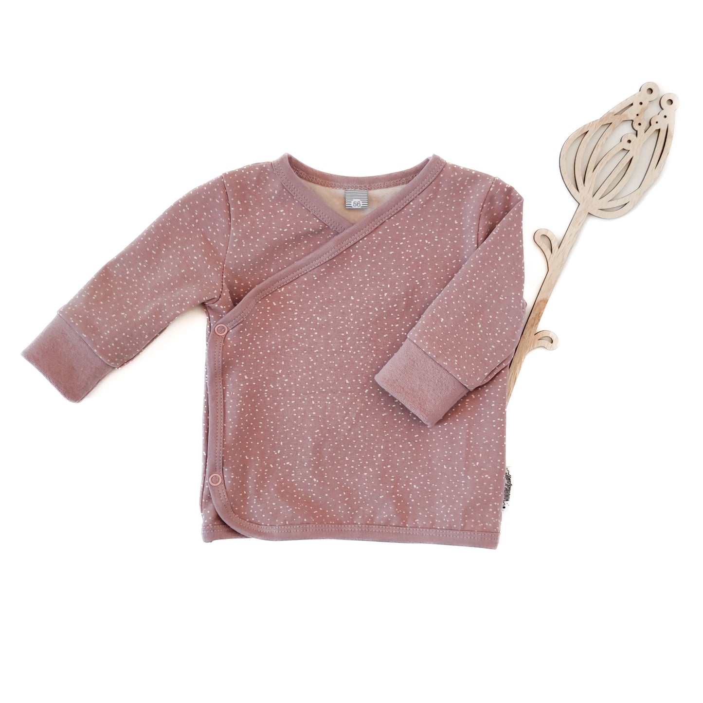 Wickelshirt "Seelchen" in Rosentau mit Pünktchen