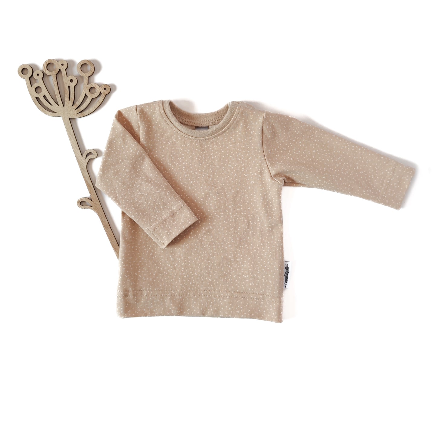 Shirt "Knöpfchen" in Sandlicht mit Pünktchen