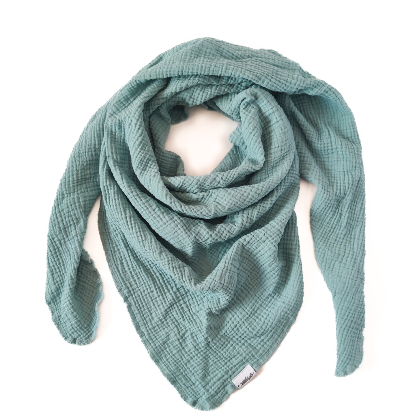 Musselin-Dreieckstuch "Blüte" in Nordhauch