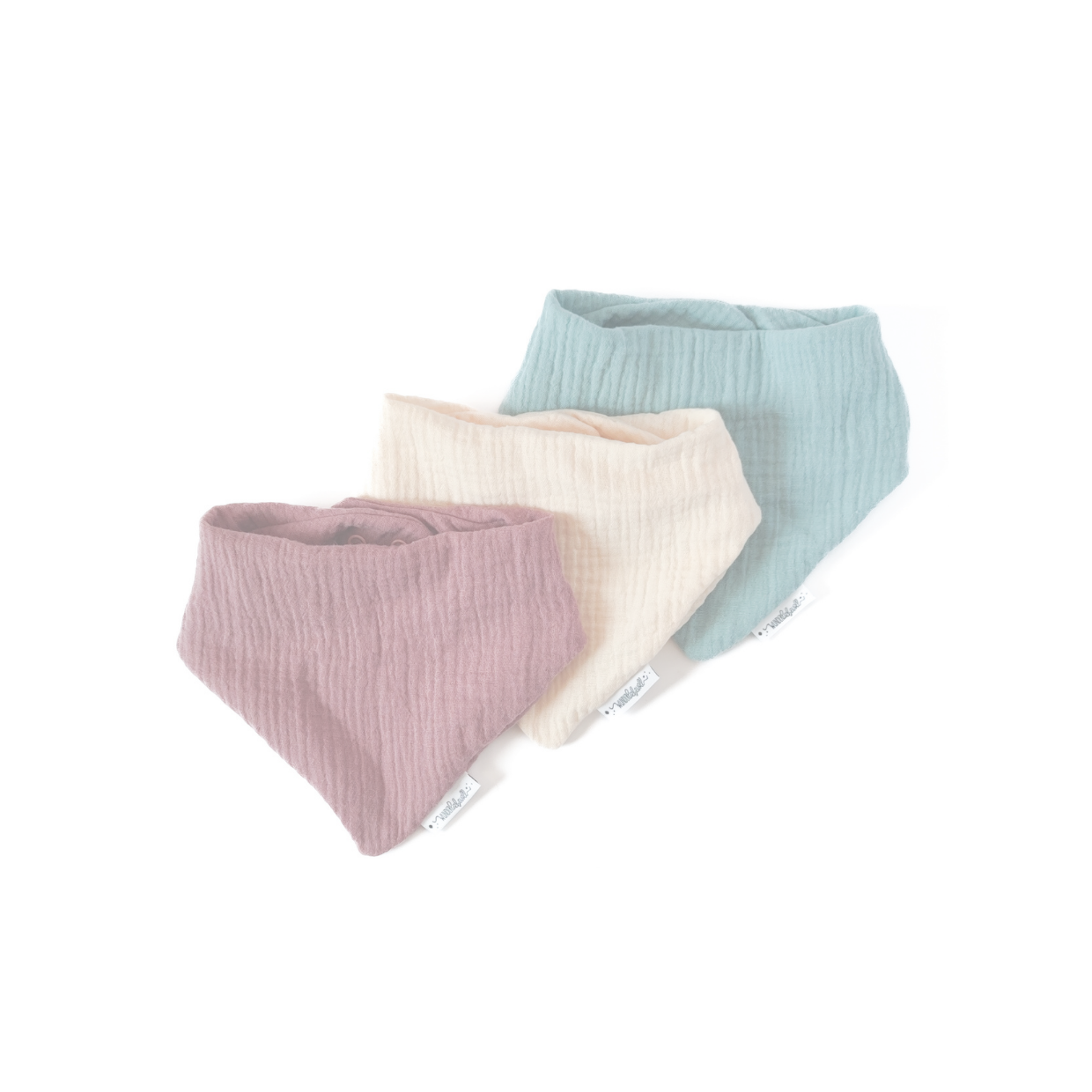 Halstücher für Babys in rosa, beige und blau