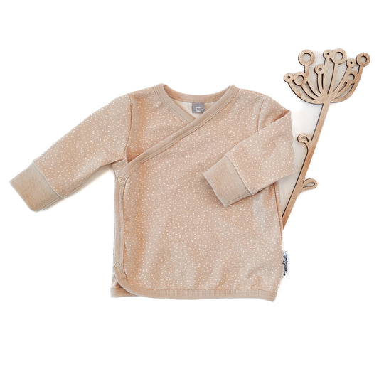 Wickelshirt "Seelchen" in Sandlicht mit Pünktchen