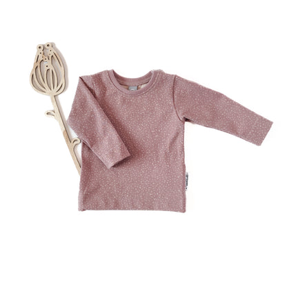 Shirt "Knöpfchen" in Rosentau mit Pünktchen