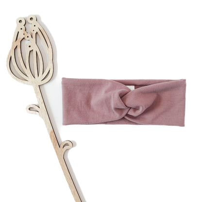 Stirnband "Knötchen" in Rosentau