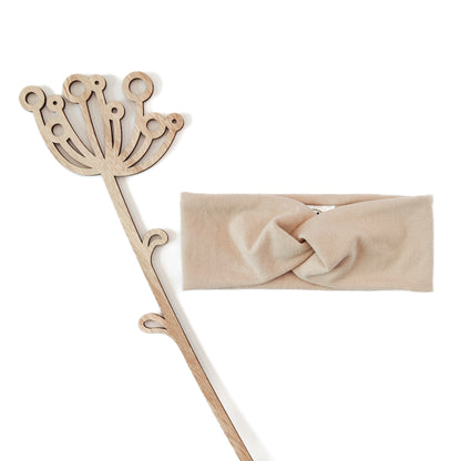 Stirnband "Knötchen" in Sandlicht