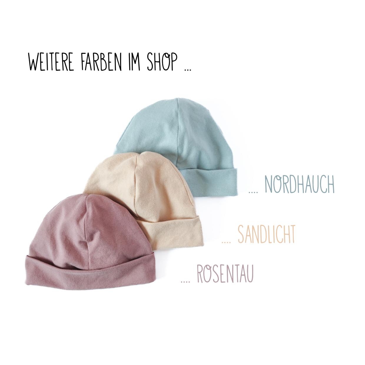 Beanie "Köpfchen" in Rosentau