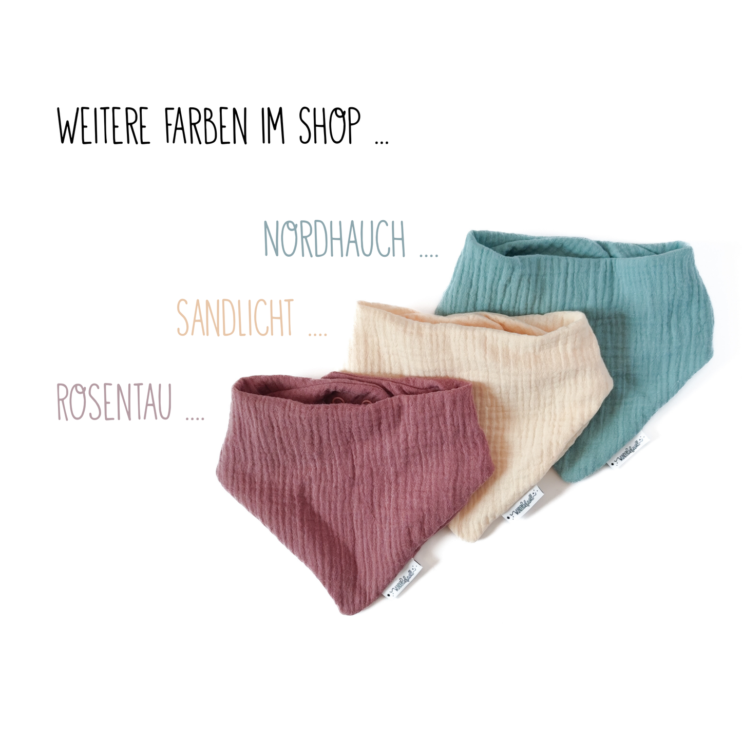 Halstuch "Knospe" in Rosentau